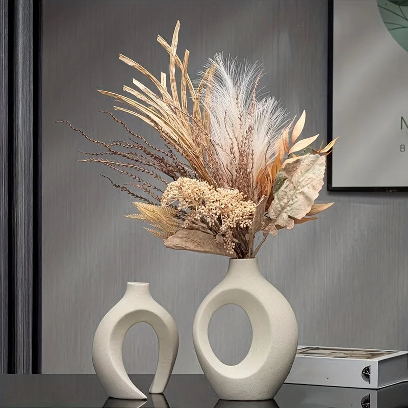 Hollow Ceramic Vases for Modern Home Decor