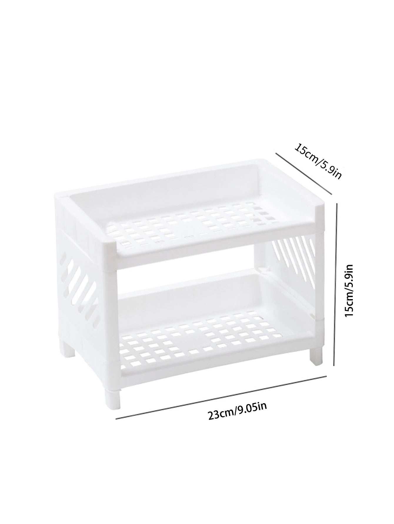 PP Desktop Double Layer Storage Rack