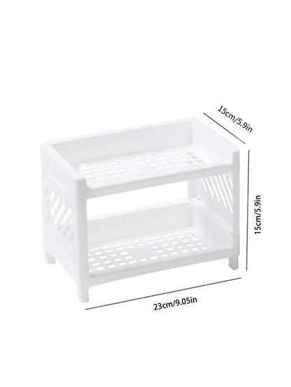 PP Desktop Double Layer Storage Rack