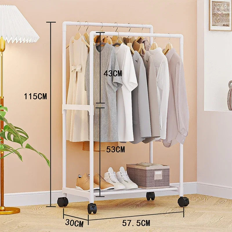 Double Pole Clothes Hanger Floor Standing