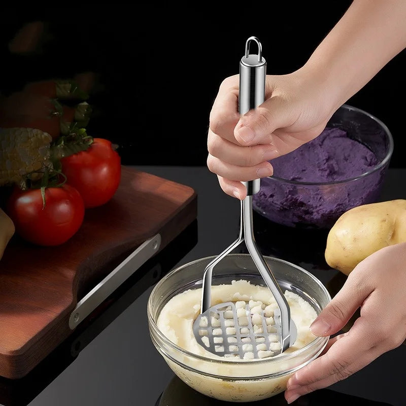 Stainless Steel Potato Masher Puree Press Fruit Crusher