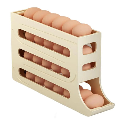 4-Tier Rolling Egg Storage Box