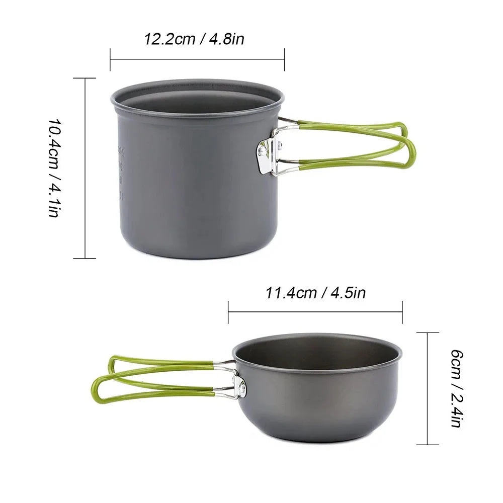 Ultralight Camping Cookware Mess Kit