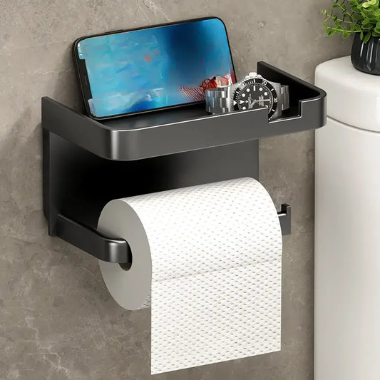 Easy-Install Wall-Mounted Toilet Paper Holder