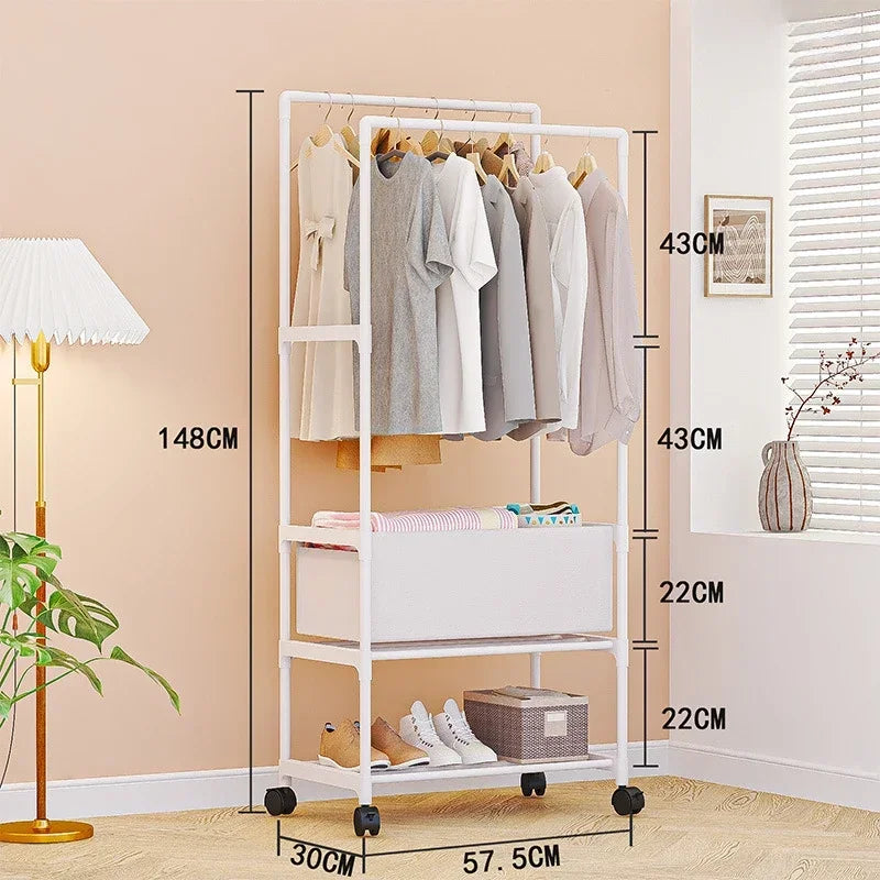 Double Pole Clothes Hanger Floor Standing