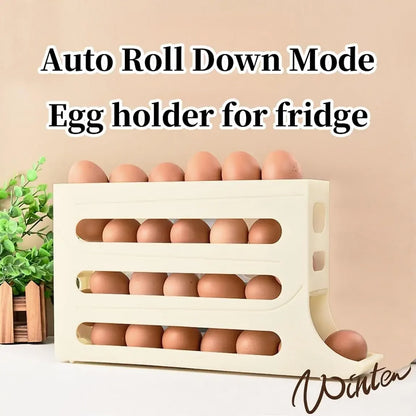 4-Tier Rolling Egg Storage Box