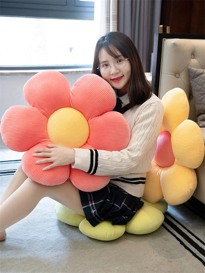 Stuffed Six-Petal Flower Cushion