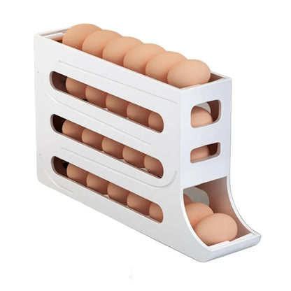 4-Tier Rolling Egg Storage Box